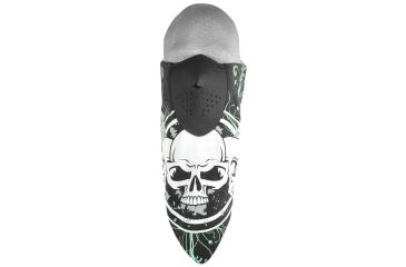 Image of Zan Headgear Neodanna Three Skulls Bandanna with Neoprene WNEO133