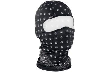 Image of Zan Headgear Polyester Balaclava - Men's, Black Paisley, Polyester, WBP101