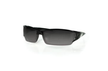 Image of Zan Headgear Utah Sunglass, Shiny Black Frame, Smoked Lenses EZUT01