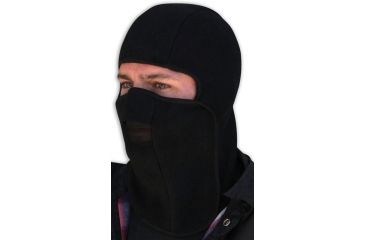 Image of Zan Headgear Balaclava Velcro Closure Black Fleece WB114V