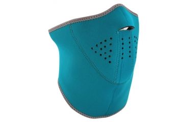 Image of Zanheadgear 3-Panel Half Mask, Neoprene, Gray Reverses to Teal WNFM403H3