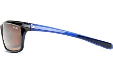 Image of Zeal Optics Backyard Sunglasses, Black + Blue Gloss Frame and Polarized Dark Grey Lens 10061