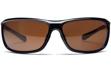 Image of Zeal Optics Backyard Sunglasses, Black + Blue Gloss Frame and Polarized Dark Grey Lens 10061