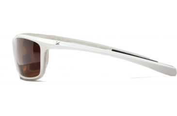 Image of Zeal Optics Backyard Sunglasses, White Gloss Frame and Polarized Dark Grey Lens 10059