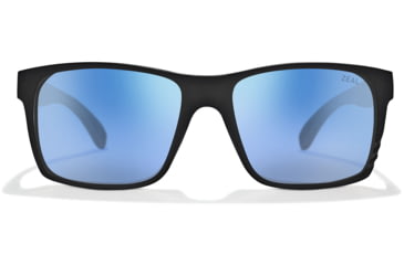 Image of Zeal Optics Brewer Plant-Based Rectangular Polarized Sunglasses, Gloss Black/Horizon Blue, Medium, 11850