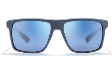 Image of Zeal Optics Divide Recycled Plastics and Plant-Based Rectangular Polarized Sunglasses, Midnight/Horizon Blue, Medium, 11839