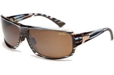 Image of Zeal Optics Epic Sunglasses, Aqua Blue Wood Grain Frame and Polarized Copper Lens 10072