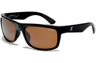 Image of Zeal Optics Essential Sunglasses, Black Gloss Frame, Copper Lens, 10001