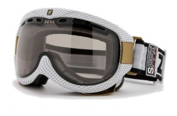 Image of Zeal Optics Link Classic Ski Goggles, Carbon Matte White Frame and Polarized Automatic Optimum Lens LK4SPPW