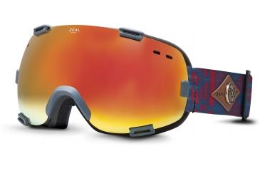Image of Zeal Optics Voyager Ski Goggles, Quetico Blue Ox Frame and Phoenix Mirror and SkyLight Blue Optimum Lens 10288
