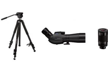 Image of Zeiss Victory FL DiaScope 65T* FL angled with Vario 15-56x/20-75x Eyepiece and Carbon Tripod