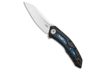 Image of Zero Tolerance Zero Tolerance 0762 TDS Frame Lock Knife Carbon Fiber 3.75" Satin*DISCOUNTED*, Black/Blue, CPM 20CV, adult, BHQ-224616
