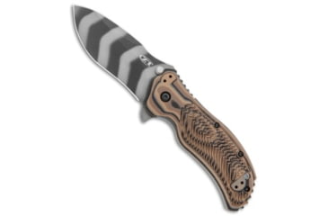 Image of Zero Tolerance Zero Tolerance 0350 A/O Knife Hyena Brown G-10 3.25" Tiger Stripe, Black/Brown, CPM S30V, adult, BHQ-135425