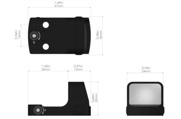 Image of ZeroTech Optics Thrive HD Series RMSc Footprint 1x21mm Micro Reflex Red Dot Sight, 3MOA GREEN DOT Reticle, Black, THDM21G