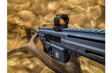 Image of ZeroTech Optics Trace H.A.L.O 1x28mm Reflex Red Dot Sight, 3 MOA Dot Reticle, Green, Enclosed, Black, TRAE28G