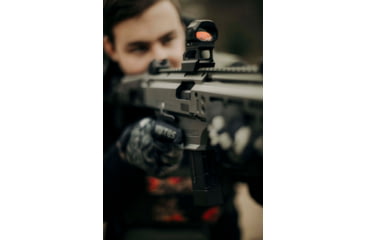 Image of ZeroTech Optics Trace H.A.L.O 1x28mm Reflex Red Dot Sight, 3 MOA Dot Reticle, Green, Enclosed, Black, TRAE28G