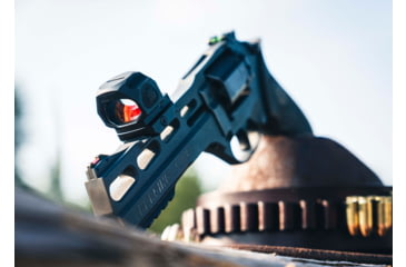 Image of ZeroTech Optics Trace H.A.L.O 1x28mm Reflex Red Dot Sight, 3 MOA Dot Reticle, Green, Enclosed, Black, TRAE28G