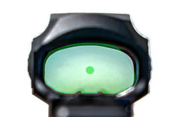 Image of ZeroTech Optics Trace H.A.L.O 1x28mm Reflex Red Dot Sight, 3 MOA Dot Reticle, Green, Enclosed, Black, TRAE28G