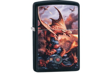 Image of Zippo Anne Stokes Dragon Lighter, Black Matte, 1.44 x 2.25, 49097