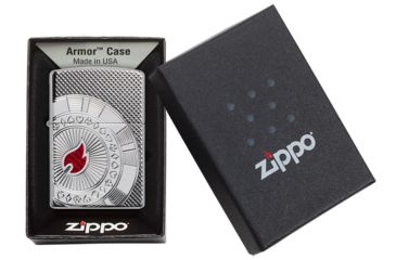 Image of Zippo Armor Poker Chip Design Lighter w/ Click, Silver, One Size, 49058