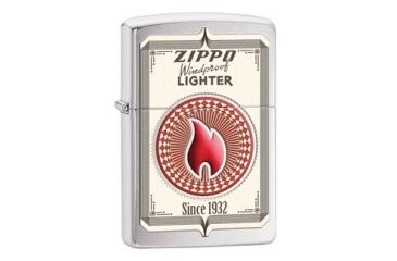 Image of Zippo Calling Card Lighter, Brushed Chrome 28831