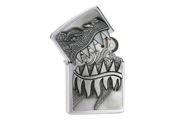 Image of Zippo Classic Lighter with Flaming Dragon Design 4010766