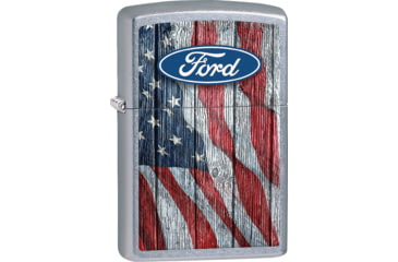 Image of Zippo Ford Oval and Flag Lighter, 1.44 x 2.25, 207-077522