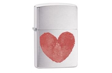Image of Zippo Heart for Karli Lighter, Brushed Chrome 29068