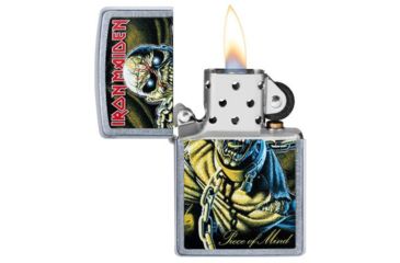 Image of Zippo Iron Maiden Street Chrome Pocket Lighter 29876