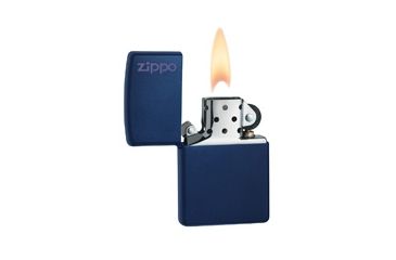 Image of Zippo Classic Style Lighter w/ Zippo Logo, Navy Matte 239ZL