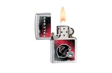 Image of Zippo NFL Classic Style Lighter - Atlantic Falcons, Brushed Chrome 28209