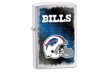 Image of Zippo NFL Classic Style Lighter - Buffalo Bills, Brushed Chrome 28198