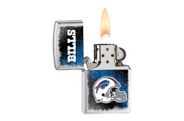 Image of Zippo NFL Classic Style Lighter - Buffalo Bills, Brushed Chrome 28198