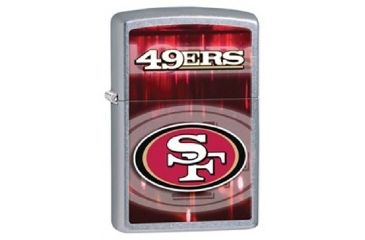 Image of Zippo NFL Classic Style Lighter - San Francisco 49ers, Brushed Chrome 28222