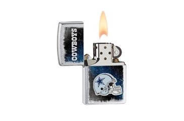 Image of Zippo NFL Classic Style Lighter - Dallas Cowboys, Brushed Chrome 28206