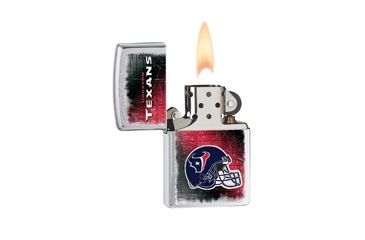 Image of Zippo NFL Classic Style Lighter - Houston Texans, Brushed Chrome 28225