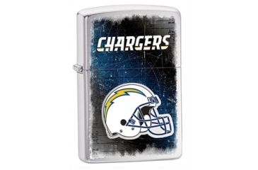 Image of Zippo NFL Classic Style Lighter -  San Diego Chargers, Brushed Chrome 28203