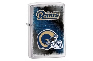 Image of Zippo NFL Classic Style Lighter -  St Louis Rams, Brushed Chrome 28218
