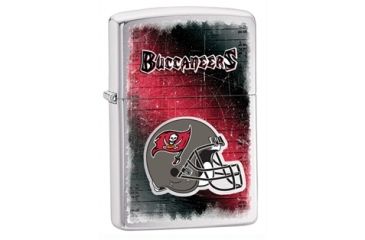 Image of Zippo NFL Classic Style Lighter - Tampa Bay Buccaneers, Brushed Chrome 28201