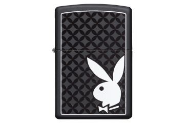 Image of Zippo Playboy Black and White Rabbit Pocket Lighter, 29578