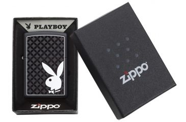 Image of Zippo Playboy Black and White Rabbit Pocket Lighter, 29578
