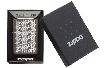 Image of Zippo Script Black Ice Pocket Lighter, 29631