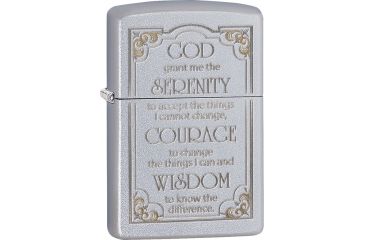 Image of Zippo Serenity Prayer Satin Chrome ZO28458