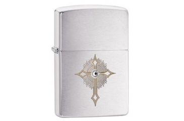 Image of Zippo Swarovski Lighter, Brushed Chrome 28804