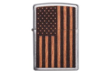 Image of Zippo WOODCHUCK USA American Flag Pocket Lighter, 29966