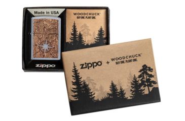 Image of Zippo WOODCHUCK USA Compass Pocket Lighter, 49055