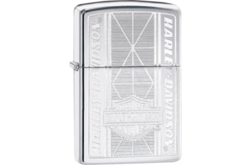 Image of Zippo ZO04433 Harley Davidson Lighter, High Polish Chrome, 1.44in x 2.25in, 29655