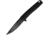 3V Gear Compass React Folding Knife, 3.75in Closed, 3in, 8Cr14MoV, Black Coated Blade, Black Grooved G10 Handle, VVV-GB-BC-COMPASS