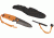 5IVE STAR GEAR T1 Survival Paracord Fixed Blade Knife,3.25in,Orange Handle 5654000