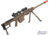 6mmProShop Barrett Licensed M107A1 Bolt Action Powered Airsoft Sniper Rifle, Tan, SW-013STN